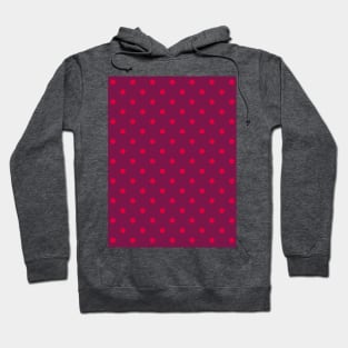 Retro polks dots rockabilly burgundy red Valentine's Hoodie